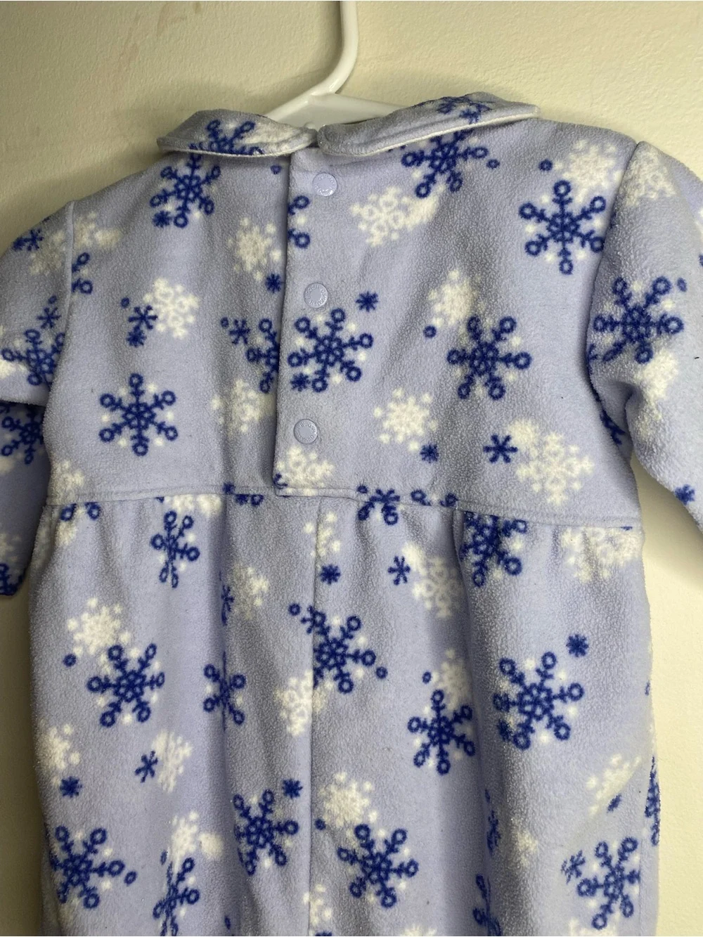 Y2K Cozy Lilac Snowflake Fleece One-Piece